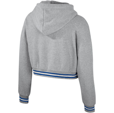Shop The Wild Collective Heather Gray Kentucky Wildcats Cropped Shimmer Pullover Hoodie