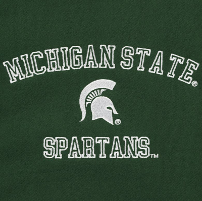 Shop Hype And Vice Green Michigan State Spartans Colorblock Rookie Crew Pullover Sweatshirt