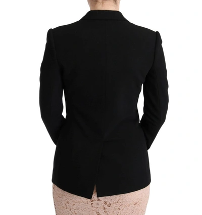 Shop Dolce & Gabbana Black Floral Jacquard Slim Women's Blazer
