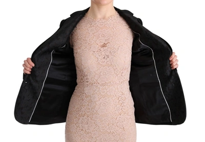 Shop Dolce & Gabbana Black Floral Jacquard Slim Women's Blazer
