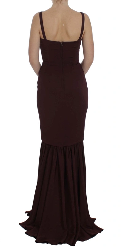 Shop Dolce & Gabbana Elegant Bordeaux Sheath Women's Dress