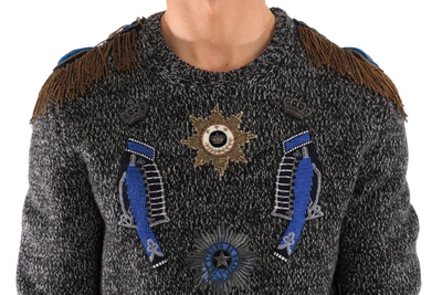 Shop Dolce & Gabbana Gray Wool Cashmere Men's Sweater