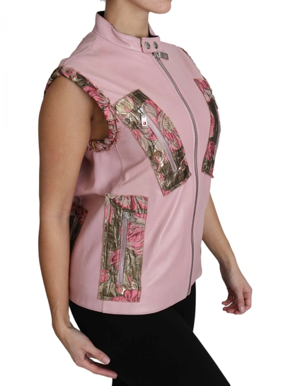 Shop Dolce & Gabbana Stunning Pink Sleeveless Leather Women's Vest