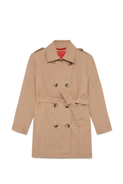 Max & Co Trench In Cotone Tecnico In Beige