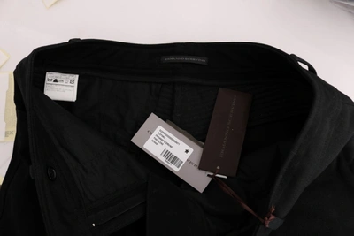 Shop Ermanno Scervino Black Cotton Slim Fit Casual Women's Pants