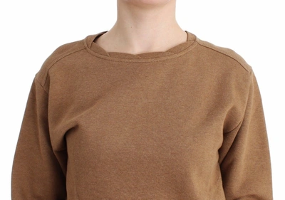 Shop John Galliano Brown Crewneck Cotton Women's Sweater