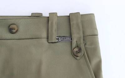Shop John Galliano Green Slim Fit Women's Pants