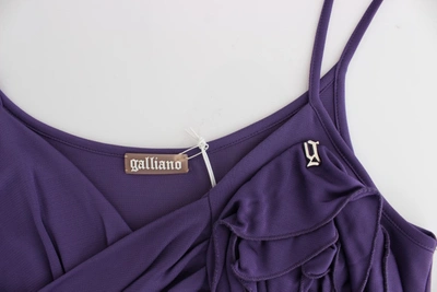 Shop John Galliano Elegant Purple Jersey Cocktail Women's Dress