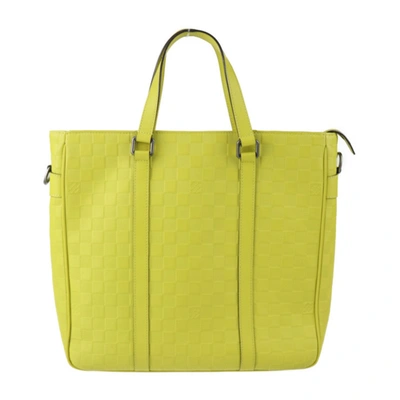 Pre-owned Louis Vuitton Tadao Yellow Canvas Tote Bag ()
