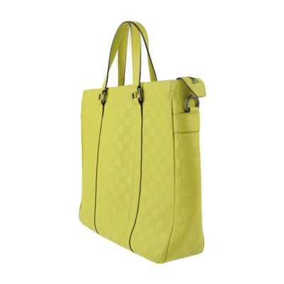 Pre-owned Louis Vuitton Tadao Yellow Canvas Tote Bag ()