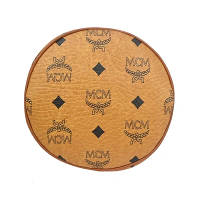 Shop Mcm Visetos Brown Leather Shoulder Bag ()