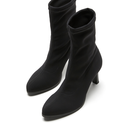 Shop La Canadienne Evelyn Stretch Fabric Bootie In Black