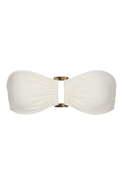 Shop Anemos Tortoise Bandeau Bikini Top In White