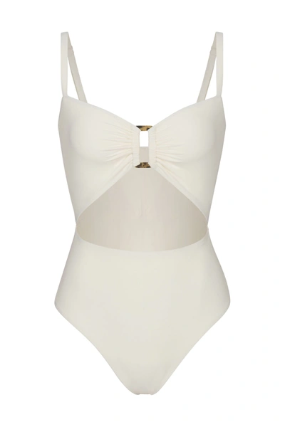 Shop Anemos Tortoise Cutout One-piece In White
