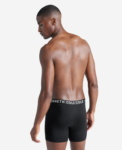 Kenneth Cole Micro Stretch Boxer Briefs 3-pack In Black