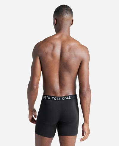 Kenneth Cole Stretch Boxer Briefs 3-pack In Black