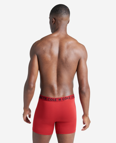 Shop Kenneth Cole Micro Stretch Boxer Briefs 3-pack In Black,red,granite