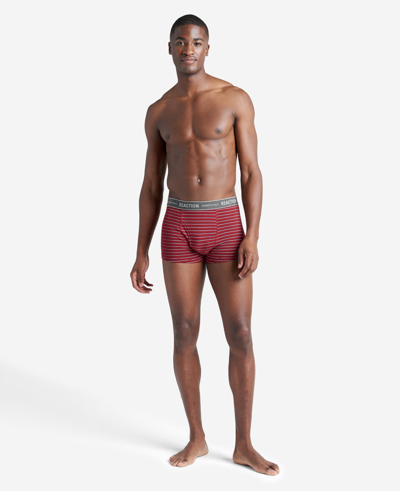 Kenneth Cole Stretch Boxer Briefs 3-pack In Blk,cabernet,heather Charcoal