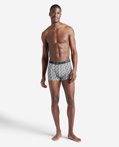 Kenneth Cole Stretch Boxer Briefs 3-pack In Red,heather Grey,heather Light Grey