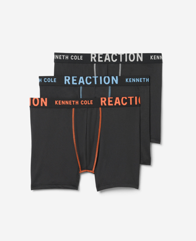 Kenneth Cole Micro Stretch Boxer Briefs 3-pack In Black,popblackwb