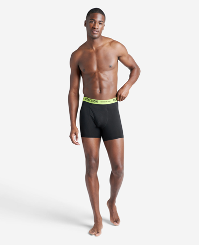 Shop Kenneth Cole Organic Cotton Stretch Boxer Briefs 3-pack In Black,popwb