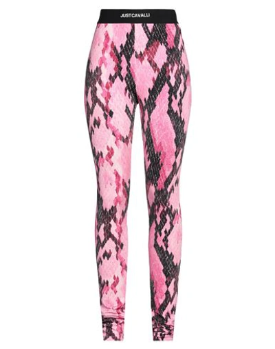 Shop Just Cavalli Woman Leggings Fuchsia Size 10 Viscose, Elastane In Pink