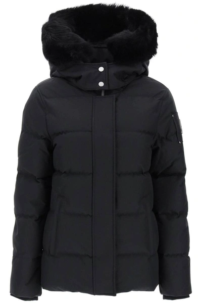 Shop Moose Knuckles 'cloud 3q' Hooded Midi Down Jacket In Black
