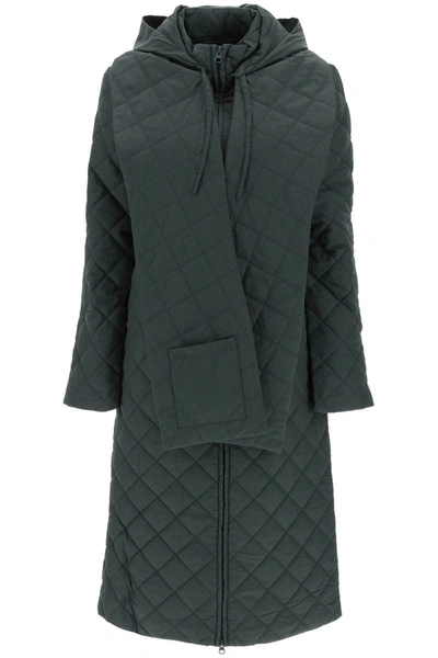 Shop Paloma Wool Otter Quilted Trench Coat In Green