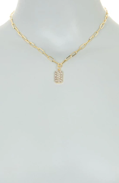 Shop Meshmerise Pavé Diamond Geo Pendant Necklace In Yellow