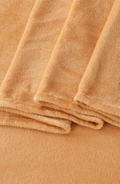 Woven & Weft Solid Plush Velour Sheet Set In Coral
