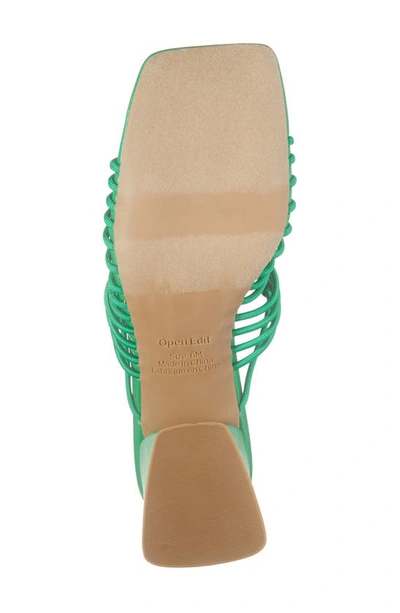 Shop Open Edit Clover Sandal In Green Vibrant