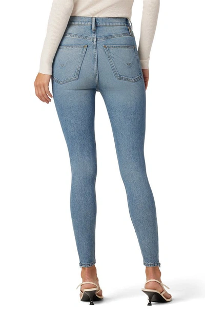 Shop Hudson Centerfold High Waist Zip Hem Skinny Jeans In Peacemaker