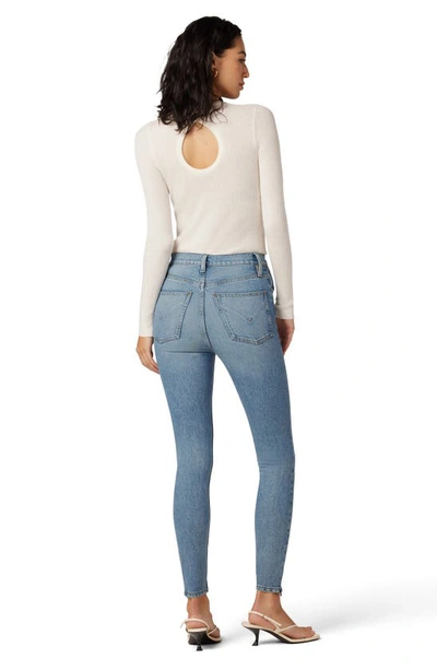 Shop Hudson Centerfold High Waist Zip Hem Skinny Jeans In Peacemaker