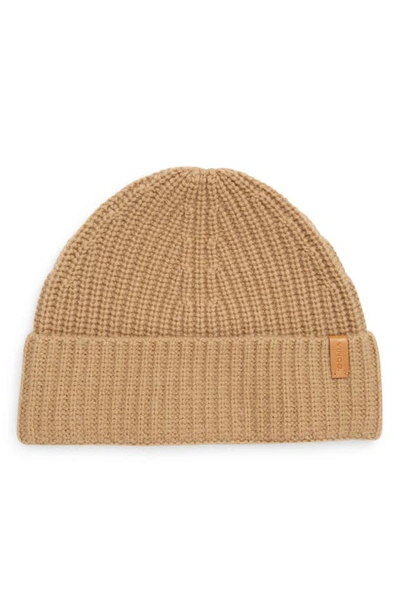 Shop Vince Knit Merino Wool & Cashmere Beanie Hat In Camel/camel