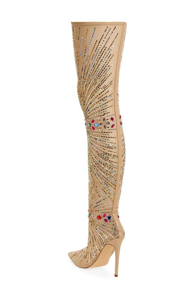 Azalea Wang Chevelle Over The Knee Boot In Beige