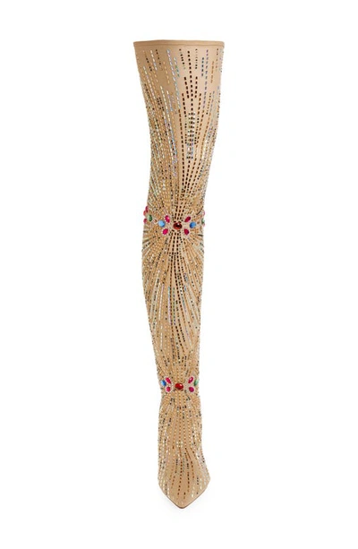 Azalea Wang Chevelle Over The Knee Boot In Beige