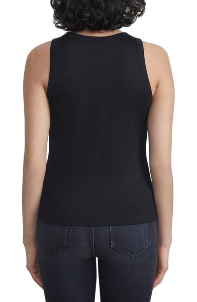 Lafayette 148 Swiss Cotton Rib Racerback Tank In Black