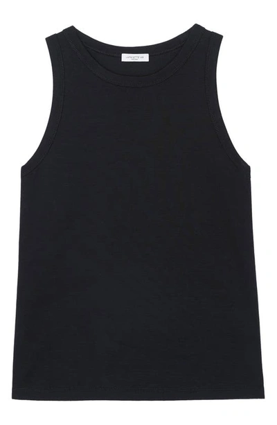 Lafayette 148 Swiss Cotton Rib Racerback Tank In Black