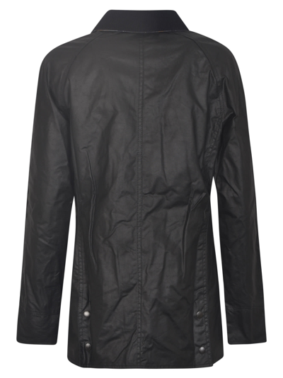 Shop Barbour Buttoned Long-sleeved Jacket In Black