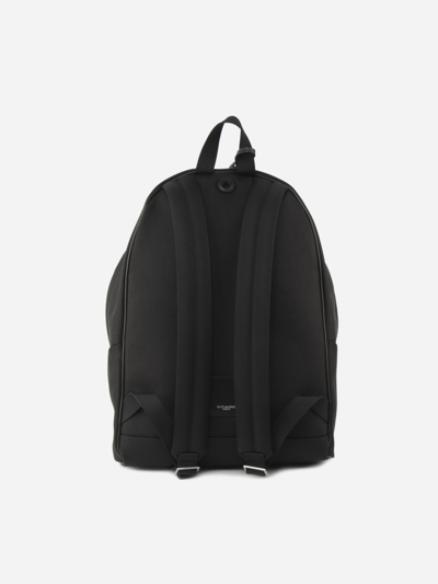 Shop Saint Laurent Canvas City Backpack In Black
