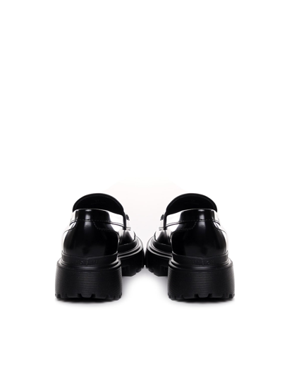 Shop Hogan H629 Loafers In Black
