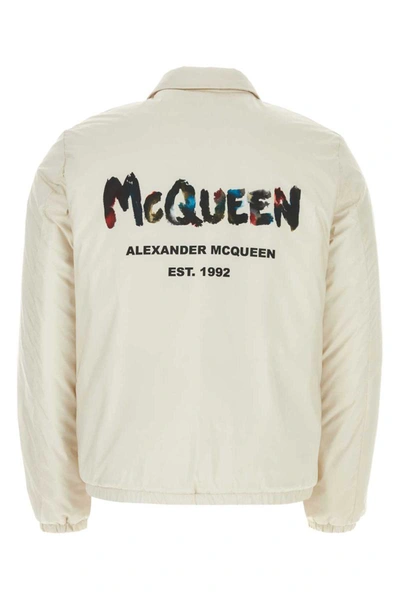Shop Alexander Mcqueen Jackets In Beige O Tan