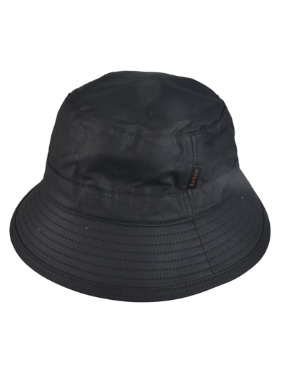 Shop Barbour Wax Cotton Bucket Hat In Black