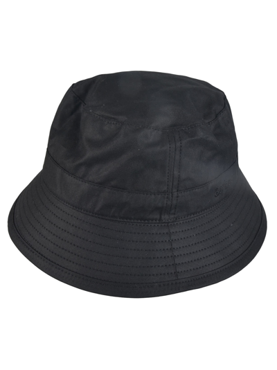Shop Barbour Wax Cotton Bucket Hat In Black