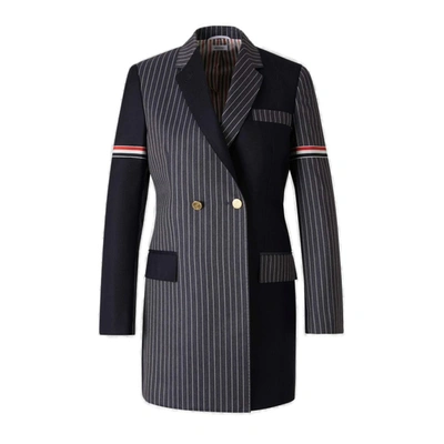 Shop Thom Browne Two Toned Blazer In 415