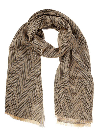 Shop Missoni Zigzag Woven Frayed In Multi