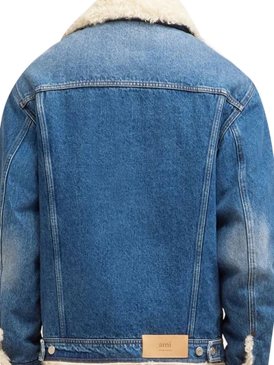Shop Ami Alexandre Mattiussi Ami Jackets In Used Blue
