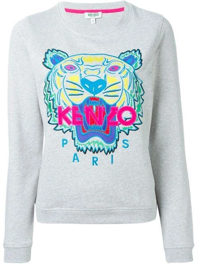 Shop Kenzo 'tiger' Sweatshirt In Grey