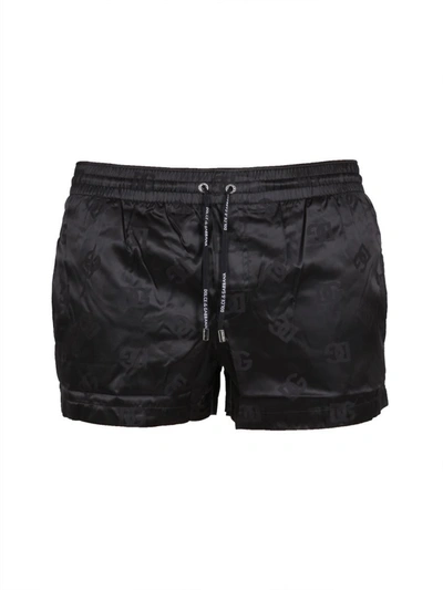 Shop Dolce & Gabbana Short Swimsuit In Black