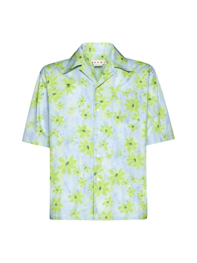 Shop Marni Shirts In Aquamarine